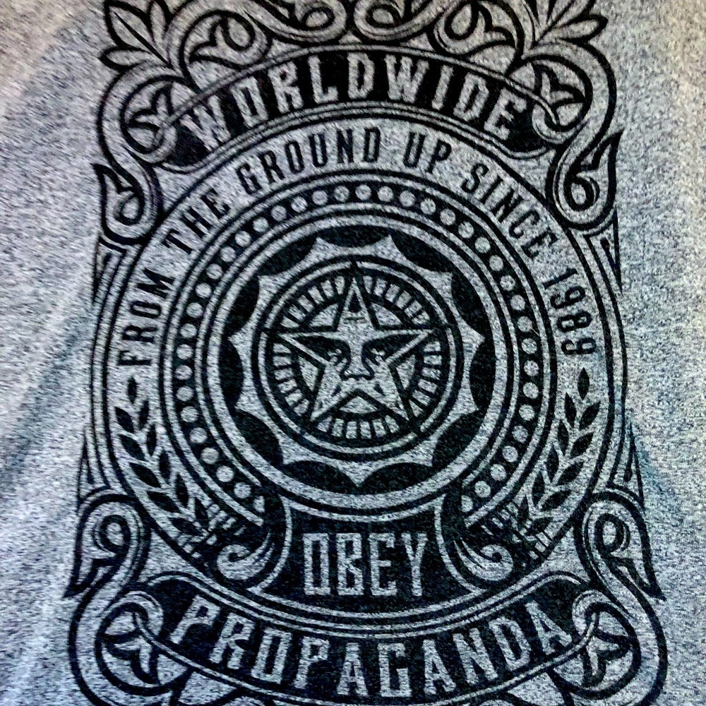Obey Heather Gray T Shirt Medium